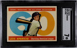 Luis Aparicio 1960 Topps All-Star Baseball Card #559- SGC Graded 7 NM (Chicago W - £70.66 GBP