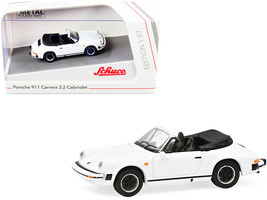 Porsche 911 Carrera 3.2 Cabriolet White 1/87 (HO) Diecast Model Car by Schuco - £19.99 GBP