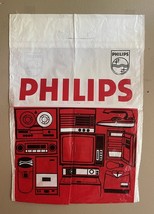 VTG 70s Philips Electronics Store Plastic Shopping Bag Prop Fun Graphics... - $16.57