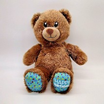 Build A Bear Birthday 16&quot; Stuffed Plush Animal Toy Laundered Sanitized Dark BAB - £10.30 GBP