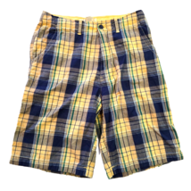 US EXPEDITION - Men&#39;s Yellow Blue Green Plaid Casual Shorts -New York City - €12,95 EUR