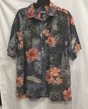 REEL LEGENDS Performance Clothing Tropical Button Up Shirt Large - $285.10 MXN