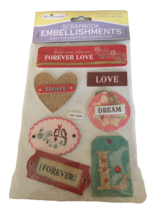 Miss Elizabeths Scrapbook Embellishments Love Hearts Dream Valentines Da... - £4.71 GBP