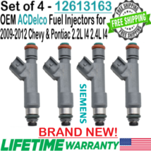 NEW OEM ACDelco x4 Fuel Injectors for 2009-2012 Chevy and Pontiac 2.2L & 2.4L I4 - $257.39