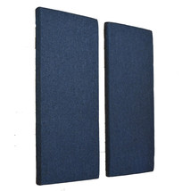 Sound Absorbing Fabric Covered Acoustic Panels 48&quot;x24&quot;x2&quot; Navy Blue (2 Pack) - £199.21 GBP