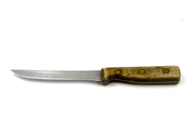 Vintage Chicago Cutlery 61S Utility Boning Knife 6&quot; Blade Walnut Handle - $8.41
