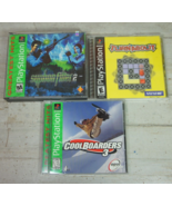 Lot of 3 PlayStation 1 PS1 Games Turnabout Syphon Filter 2 Coolboarders 3 - £11.17 GBP