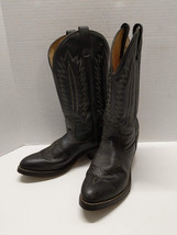 Vintage Mason Cowboy Boots Black Leather Western Chippewa Falls WI USA Men’s 8.5 - £31.71 GBP