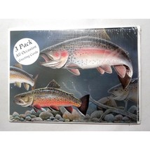 Salmon Trout Greeting Cards Stamp All Occasion 1999 Picture 3pc Fishing ... - $10.97