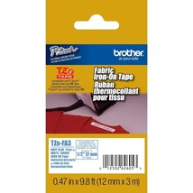 2/Pack Genuine Brother 1/2&quot; (12Mm) Navy Blue On White Iron On Fabric Tze... - £65.99 GBP