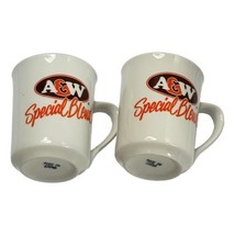 ​Vintage A &amp; W Special Blend Coffee Mugs Lot 2 Ceramic White Orange - $48.06