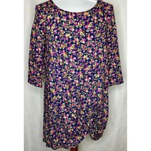 Urban Outfitters Kimchi Blue Floral Tunic Dress Blouse Shirt Size Medium M - £5.41 GBP