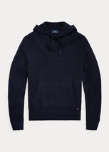 Polo Ralph Lauren Washable Cashmere Hooded Sweater in Hunter Navy-Large - $229.88