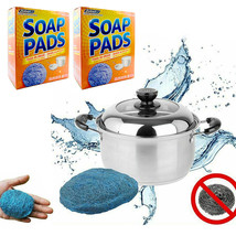 16 Pc Soap Pads Scouring Steel Wool Metal Easy Cleaning Sponges Kitchen ... - £12.54 GBP