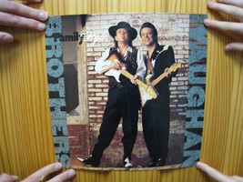 Vaughan Brothers Poster Stevie Ray Jimmie 2 Sided Family Style Band Shot... - $89.64