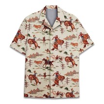 Western Cowboy Hawaiian Shirt for Men Women, Retro Cowboy Mens Hawaiian Shirt Bu - £8.20 GBP+