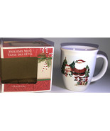 Santa &amp; Snowman-Christmas/Holiday 14oz Coffee Tea  Coco Cup/Mug In Gift ... - £10.95 GBP