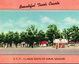 Linen Postcard Joplin Missouri MO Tivoli Courts Motel Cafe Gas Station U... - $27.67