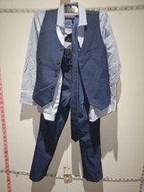 NEXT Boys Suit Set vest, Button-Up Shirt, tie Pants 4-Piece set Size 7 Y... - £15.98 GBP