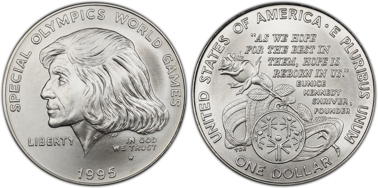 NGC MS70 1995 W Special Olympics Silver $1.00 - $70.00