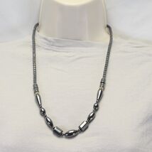 Faceted Black Jet Necklace 24" Screw Clasp Estate Sale Find - $9.79