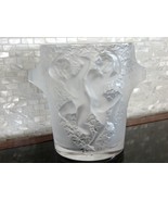 LALIQUE GANYMEDE Frosted Crystal Dancing Nude Figures Champagne Wine Ice... - £2,374.08 GBP