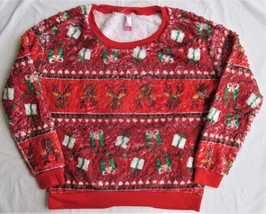 No Boundaries (NWT) Women&#39;s Fluffy Christmas Sweatshirt Size Large - £11.79 GBP