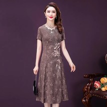 JiuMeiDai 2023 Women Summer Elegant Dress Office Lady  Party Quality Robe Femme  - £95.27 GBP