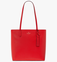 Kate Spade Jana Smooth Bright Red Leather Large Tote Bag K8150 Purse NWT... - $128.69