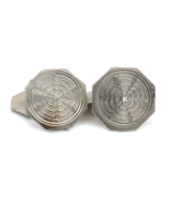 Pair of 10k White Gold Men&#39;s Octagonal Cufflinks with Yellow Gold Links ... - $392.60 CAD