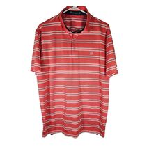 Southern Tide Mens Polo Short Sleeve Orange White Stripes Size Large - $201.41 MXN