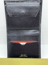 Vintage Folding Black Deep Buff Camel Cowhide Billfold Wallet Unused USA w/Box - £9.77 GBP