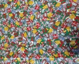 Vintage Winnie The Pooh Christmas Presents Cotton Fabric, 48&quot; L x 44&quot;, Cut - $13.58