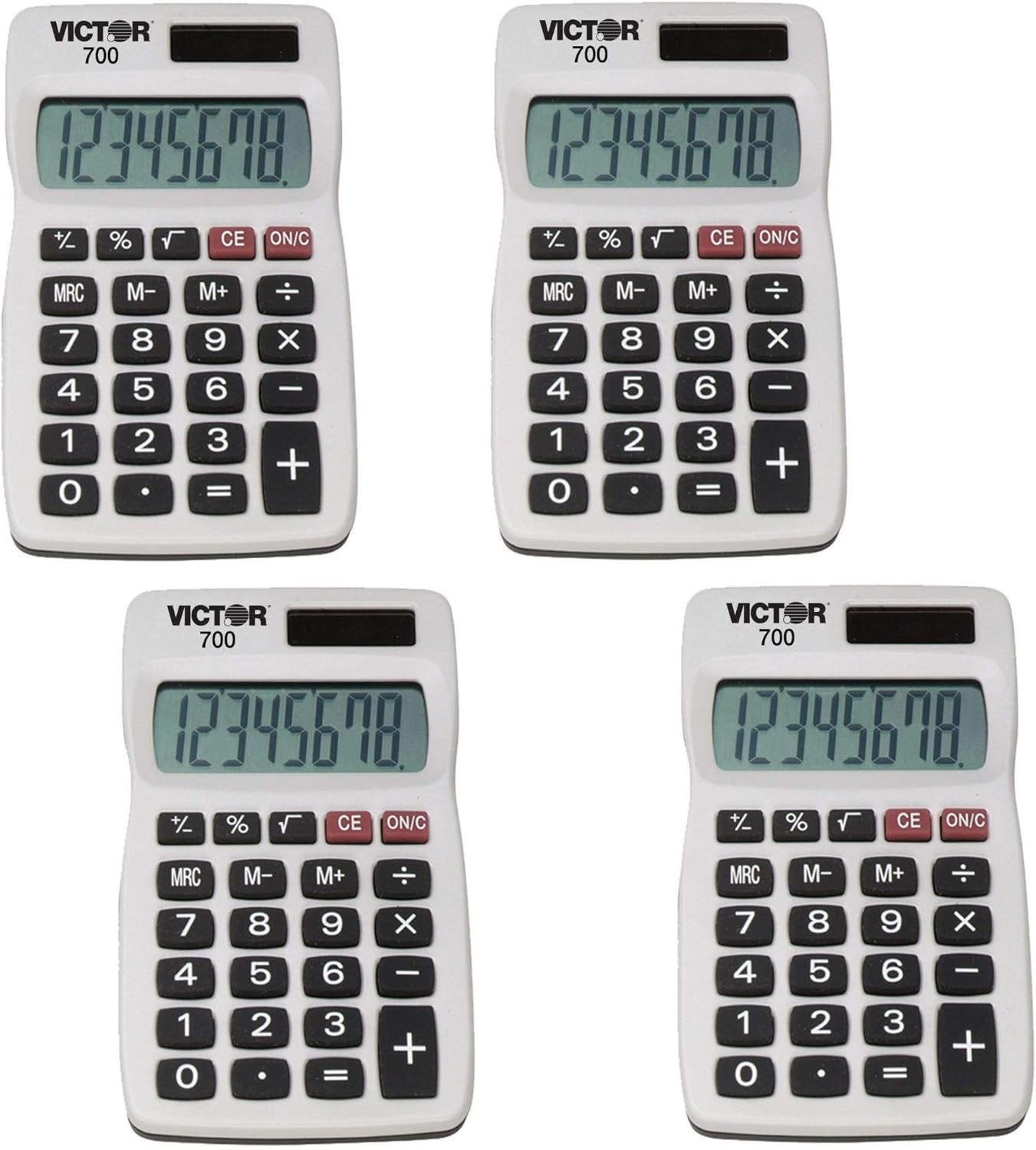 Victor 700 8-Digit Pocket Calculator, White, 4 Pack. Perfect, And Briefc... - $43.94