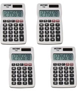 Victor 700 8-Digit Pocket Calculator, White, 4 Pack. Perfect, And Briefc... - $40.97
