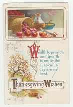 Vintage Postcard Thanksgiving Apples Tree 1914 Henderson Lith. Co. - £6.22 GBP