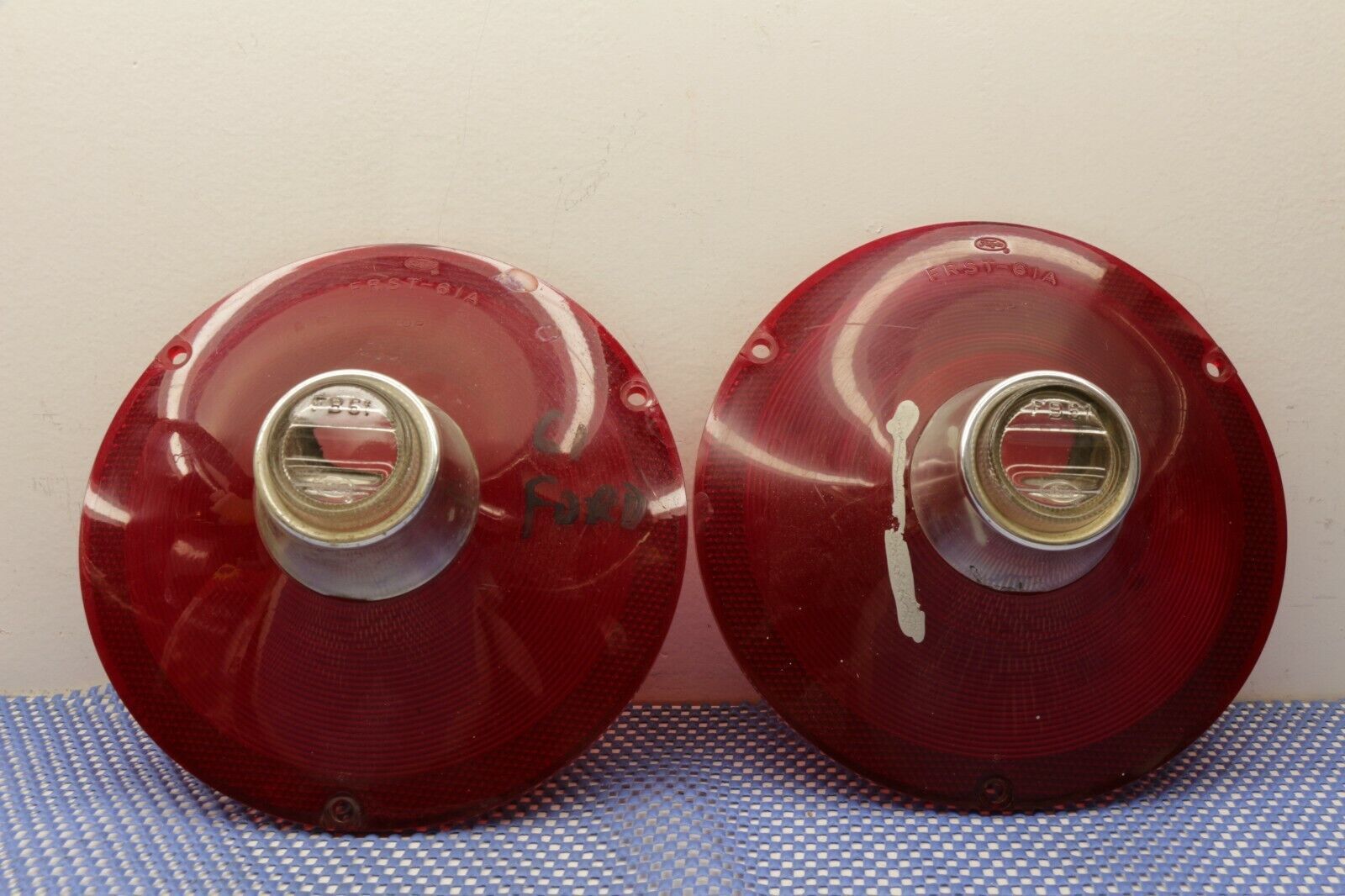 Pair 1961 Ford Galaxy FRST-61A Tail Stop Turn Signal & FB61 Backup Light Lens  - £34.94 GBP