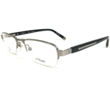 ST Dupont Eyeglasses Frames DP-0032U Black Silver Rectangular 53-18-139 - $93.52