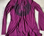Purple harley davidson lace up shirt medium Long Sleeve with Wings - $26.93