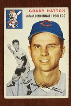 Vintage 1954 Baseball Card TOPPS #208 GRADY HATTON Infield Cincinnati Redlegs - £7.89 GBP