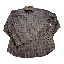 Black Brown 1826 Shirt Mens Large Multicolor Plaid Classic Long Sleeve Button-Up - £22.16 GBP