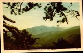 Old Rag Mountain, Skyline Drive, Virginia - VA-LINEN 1940 POSTCARD-BK53 - £3.16 GBP