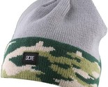 Dope Couture Grey Green Camo Fold over Cuff Beanie Winter Hat NEW - £14.14 GBP