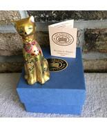 Limoges France Peint Main Vintage Gold Gilded Cat Trinket Box - Never Di... - $5,212.25 MXN