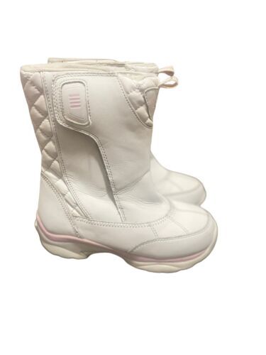 Primary image for Lands’ End Girls Snow Boots Size 2 White/ Pink Excellent Condition