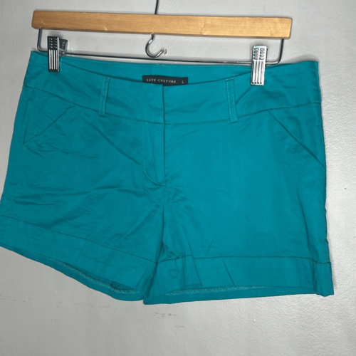Love Culture Teal Blue/Green Chino Shorts Size Large - $9.80