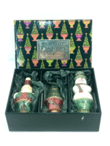 Christmas White Barn Candle Co Topiary Candle Trio Santa, Frosty, Christ... - $19.99