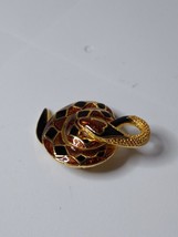 Vintage Diamondback Coiled Snake Brooch - $25.00