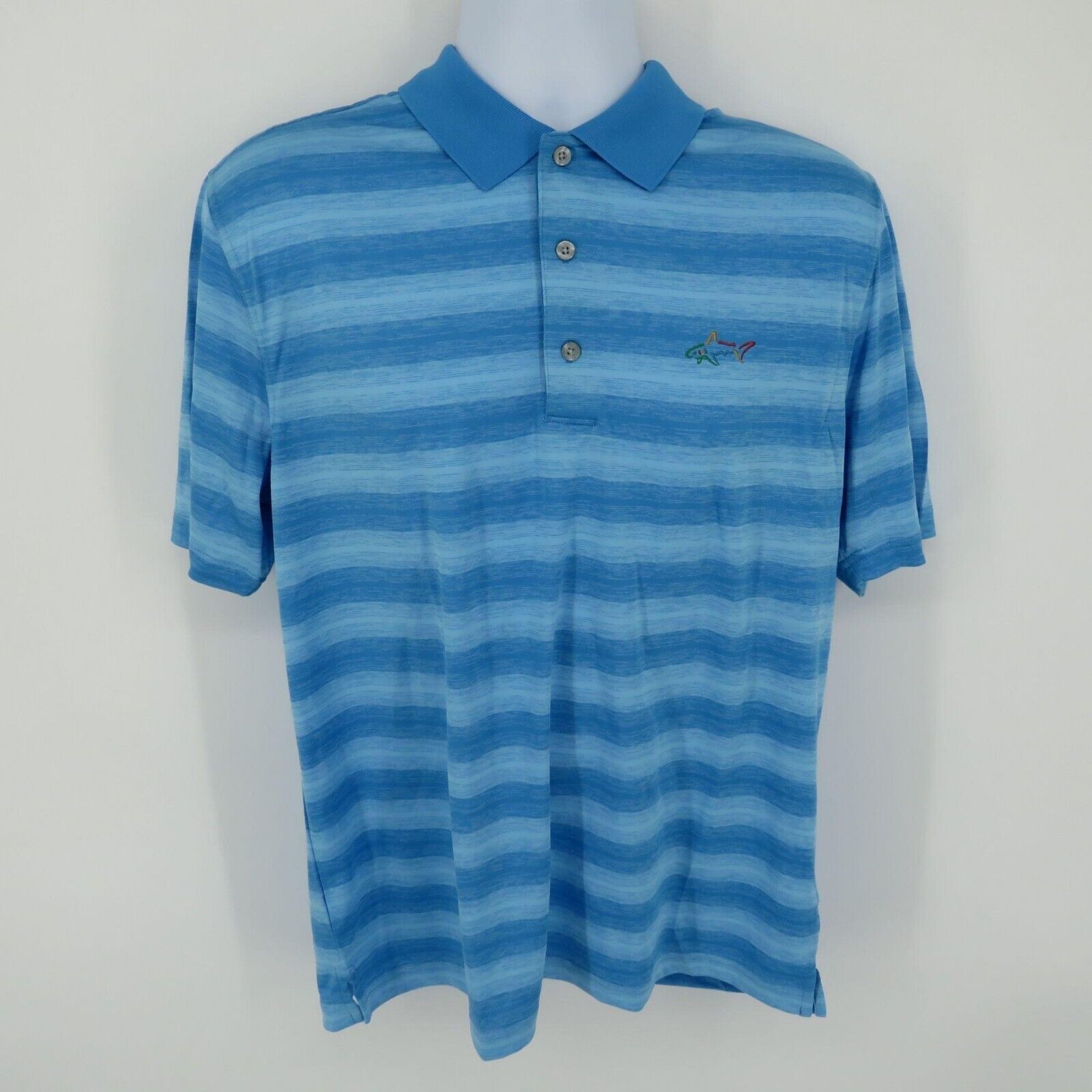 Primary image for Greg Norman Mens Medium Play Dry Blue Polo Shirt New With Tags