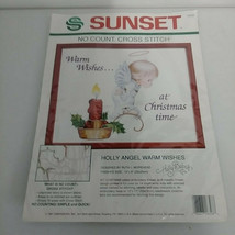 Cross Stitch Holly Angel Warm Wishes Christmas Sunset No Count Dimensions NEW - $22.20